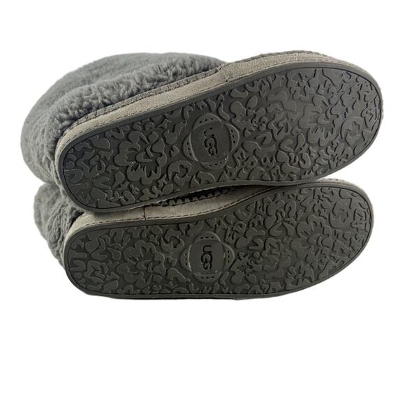 UGG “Kestrel” (10/41) Black Suede w/ Gray Shearling Boots Booties Winter Warmth - Picture 6 of 8